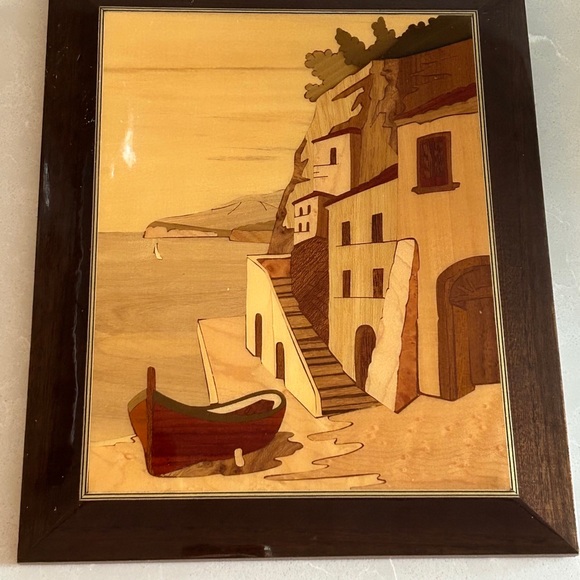 Cadre marqueterie bois italienne - Picture 4 of 4